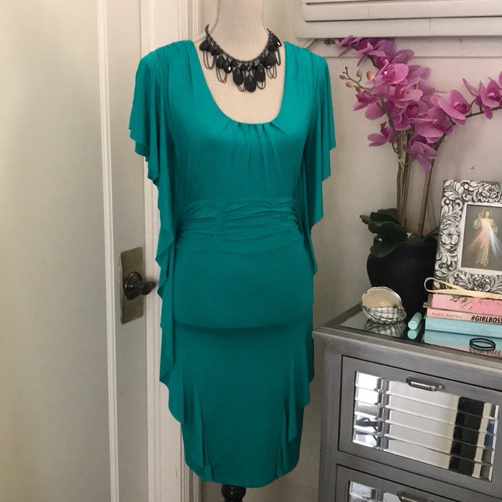 Bebe turquoise edgy dress